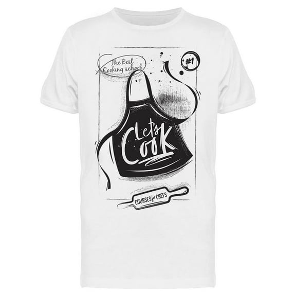Apron Lets Cook T-Shirt Men -Image by Shutterstock, Male Large