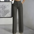 thumbnail image 2 of Inglocry Women's High Waisted Wide Leg Dress Pants Office Business Casual Work Trousers Flowy Work Palazzo Pants 2026 Dark Gray M, 2 of 7