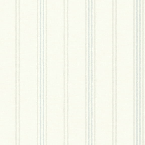 Chesapeake Lovage Aqua Linen Stripe Wallpaper
