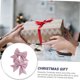 thumbnail image 4 of Adorno navideño rosa para árbol de Navidad, ideal para colgar en fiestas | Bolsas de regalo con lazos rosas y hongos de espuma | Espuma plástica duradera de 20 x 10 cm | Ideal para centros de mesa,, 4 of 6