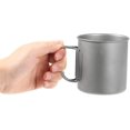 thumbnail image 2 of Jinxiu 400ml Titanium Cup Portable Camping Mug Outdoor Water Cup Tableware For Travel Camping Backpacking With Foldable Handle1pcs, 2 of 5