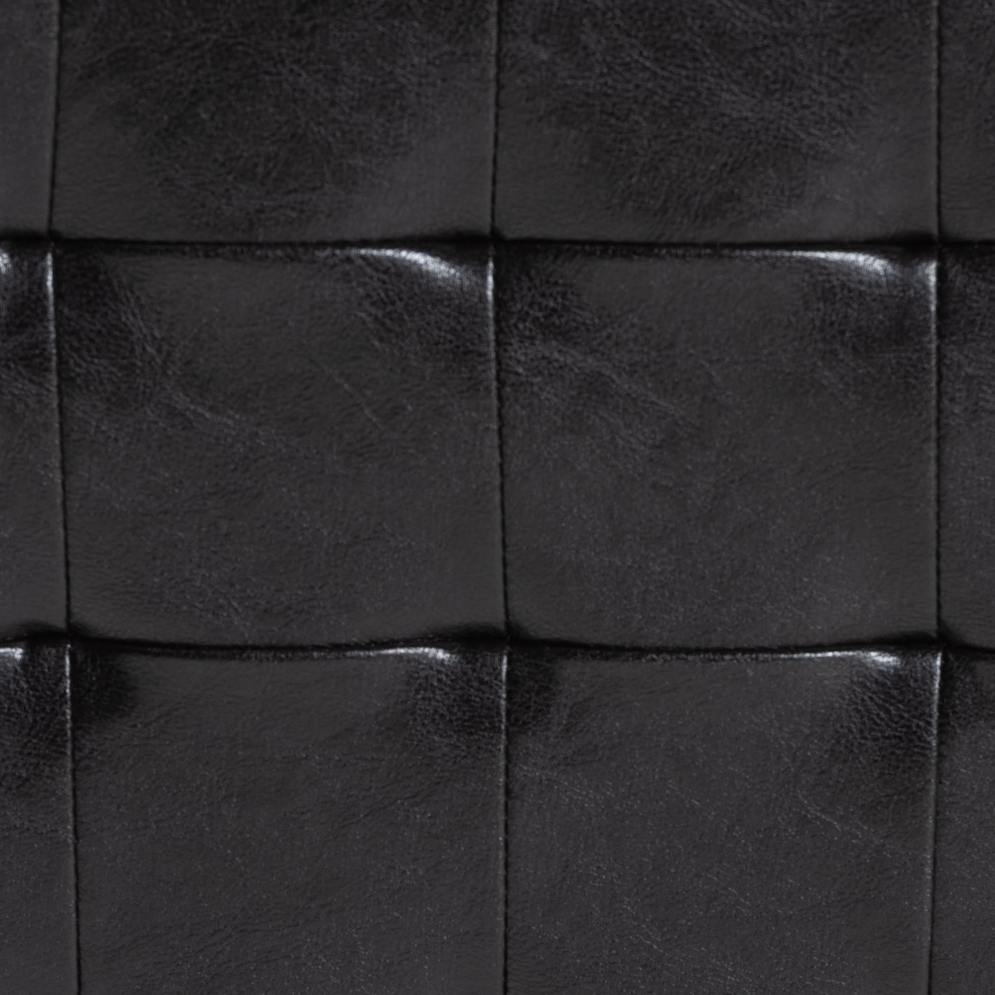 Baxton Studio Siskal Dark Brown Modern Cube Ottoman