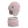 thumbnail image 2 of UQJfacai Kids Winter Beanie Hat Scarf Set for Girls Boys Knit Warm Earflap Hats Neck Warmer 4-10 Years, 2 of 7