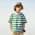 thumbnail image 4 of Zanarzt Toddler Boy T Shirts Cotton Boys Shirts Short Sleeve Shirts for Boys Cotton T Shirts Kids Toddler Tshirts Tees Clothes Summer Tops Green,13-14 Years, 4 of 5