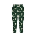 thumbnail image 4 of LEKWK Workout Pants Women High Waisted St Patricks Day Capris Pants Lace Shamrock Print Athletic Pants Breathable Soft Festive Holiday Gym Outfits, 4 of 5