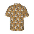 thumbnail image 3 of Daiia Forest Animal Hawaiian Shirt for Men Gentle Cotton Regular Short Sleeve Casual-Medium, 3 of 9
