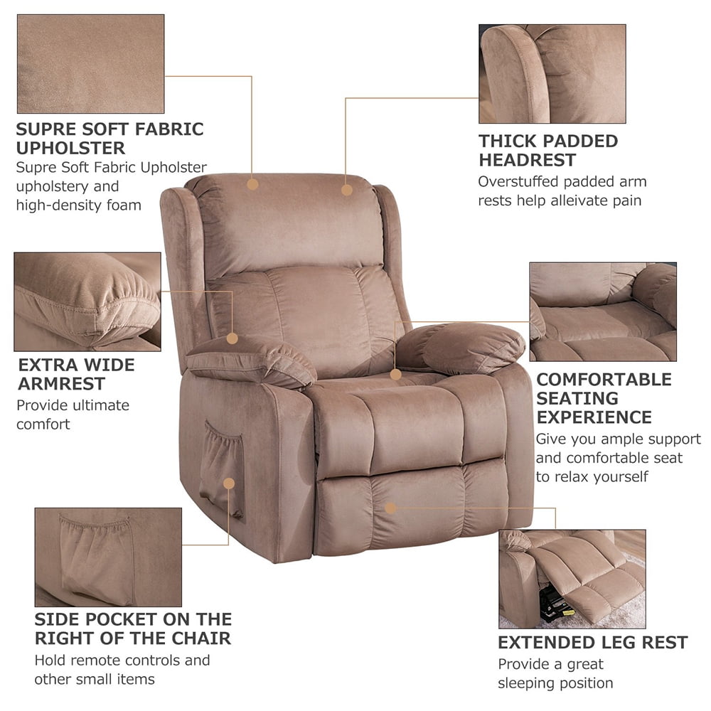 Kepooman Soft Fabric Upholstery Power Lift Chair with Remote for Living Room, Beige Kepooman Soft Fabric Upholstery Power Lift Chair with Remote for Living Room, Beige