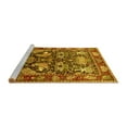 thumbnail image 2 of Ahgly Company Machine Washable Indoor Rectangle Animal Yellow Traditional Area Rugs, 4' x 6', 2 of 4