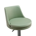 thumbnail image 5 of TOV Furniture Reagan Sea Foam Green and Silver Vegan Leather Adjustable Stool, 5 of 9