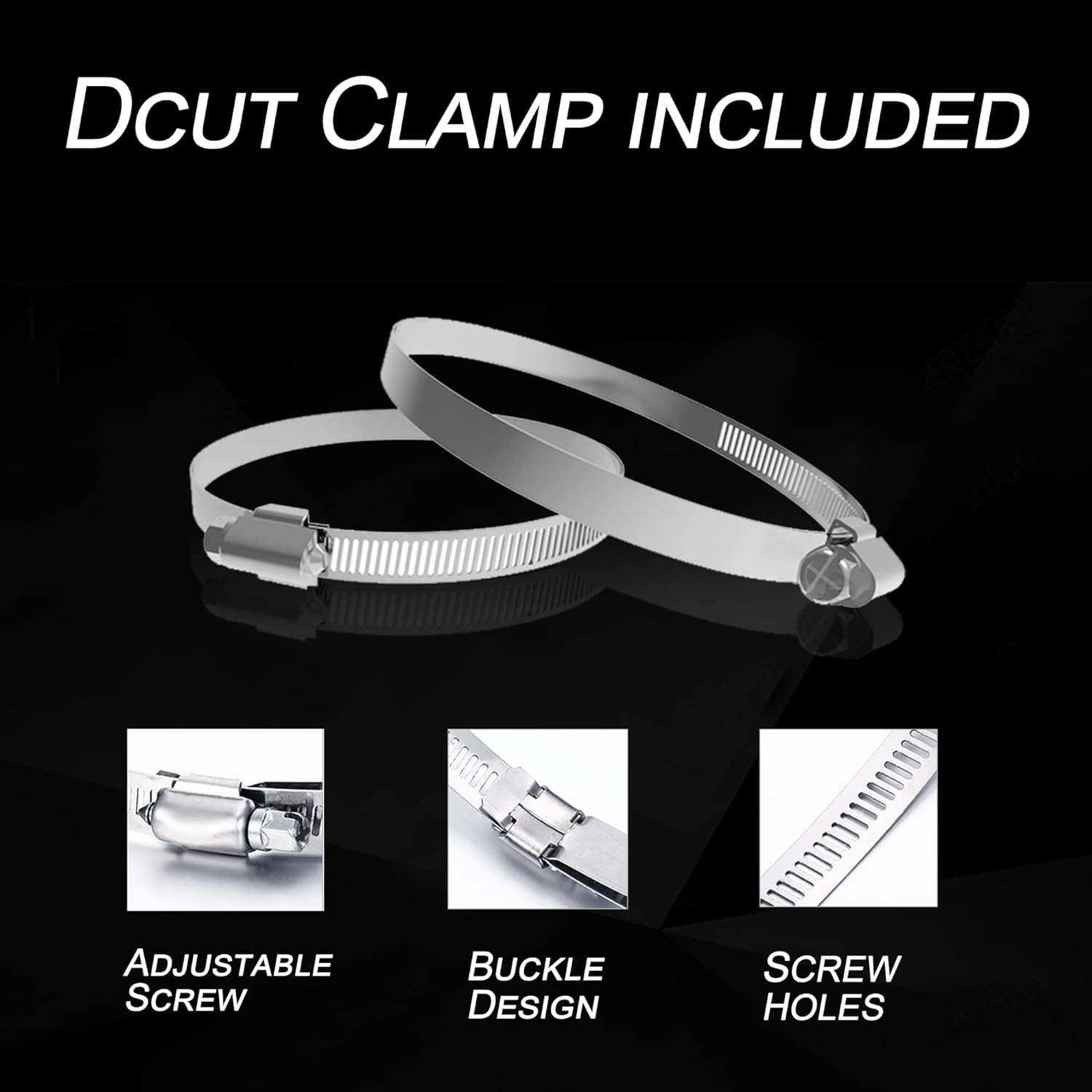 MKEUDQ-4 Inch 5 Feet Dryer Vent Hose Short,Flexible Air Ducting,Heavy Duty Aluminum Foil Extra Thick(6-ply) with 2 Clamps for HVAC Ventilation,Tight Space
