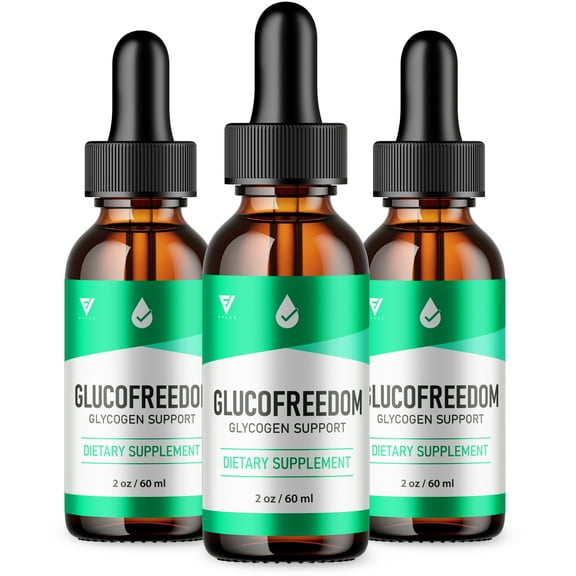 (3 Pack) Gluco Freedom Blood Support Supplement GlucoFreedom Drops (6oz)