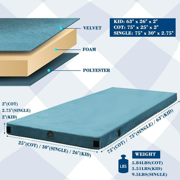 Camping Foam Sleeping Pad for Kids