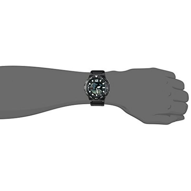 Reloj Casio de resina de cuarzo '3D Dial' para hombre, color: negro (Modelo: AEQ100W-1AV) Casio Casio