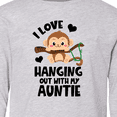 thumbnail image 4 of Inktastic Monkey I Love Hanging out with My Auntie Long Sleeve Youth T-Shirt, 4 of 5