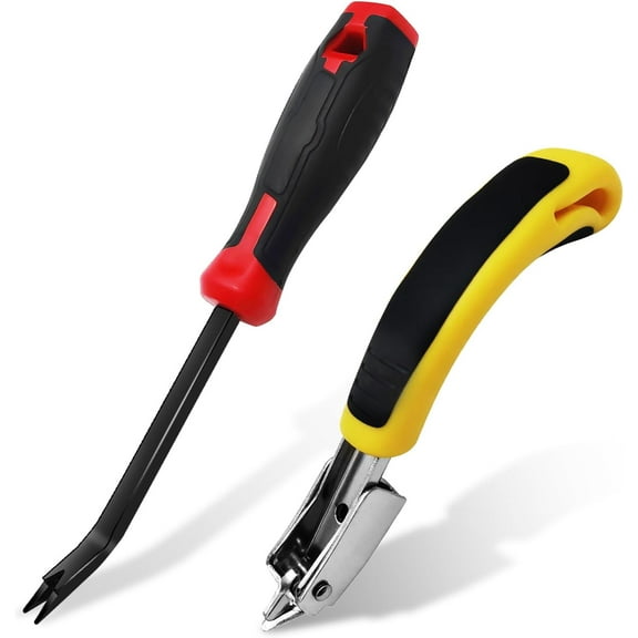 Staple Remover, Heavy Duty Staple Remover Tool,Upholstery Stapler Remover for Carpet,Wood,Floor, Furniture, Construction, Industrial Staple Lifter Removes Flooring, Carton Box Staples(2pcs)