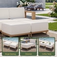 thumbnail image 6 of Lazysunset 6-Piece Outdoor Wicker Patio Conversation Set, U-Shade Luxurious outdoor furniture Sofa, 6 of 10
