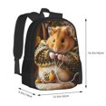 thumbnail image 3 of Daiia Modern Floral Guinea Pig Backpack for Men and Women -Durable Backpack Large Capacity, Water-Resistant Bag with Adjustable Straps and Laptop Compartment, 3 of 9
