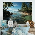 thumbnail image 2 of Designart "Seashore Tropical Haven" Nautical & Beach Metal Wall Art, 2 of 5
