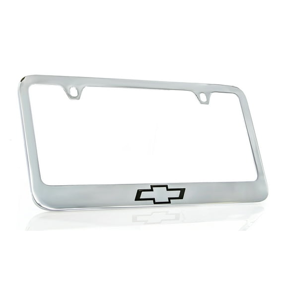 Chevrolet Logo Chrome Plated Metal License Plate Frame Holder