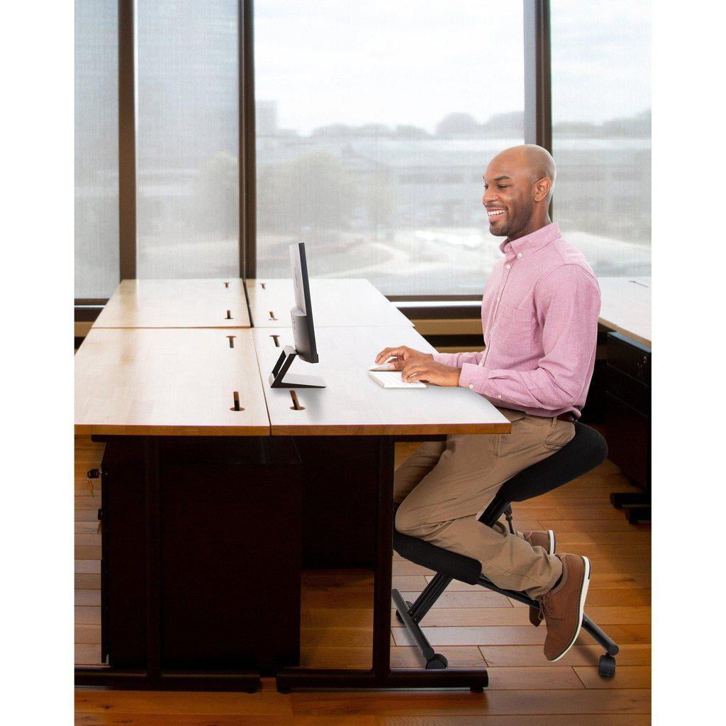 ProErgo Pneumatic Ergonomic Kneeling Chair | Fully Adjustable Mobile Office Seating | Improve Posture to Relieve Neck & Back Pain | Easy Assembly | Use in Home, Office, or Classroom