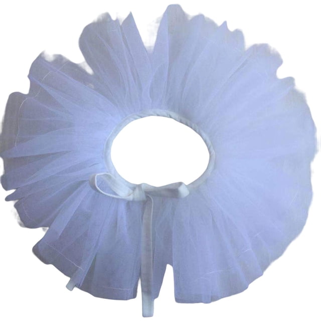 Layered Mesh Neck Ruff Costume Cosplay Props Detachable Decorative Tulle Ruffle White
