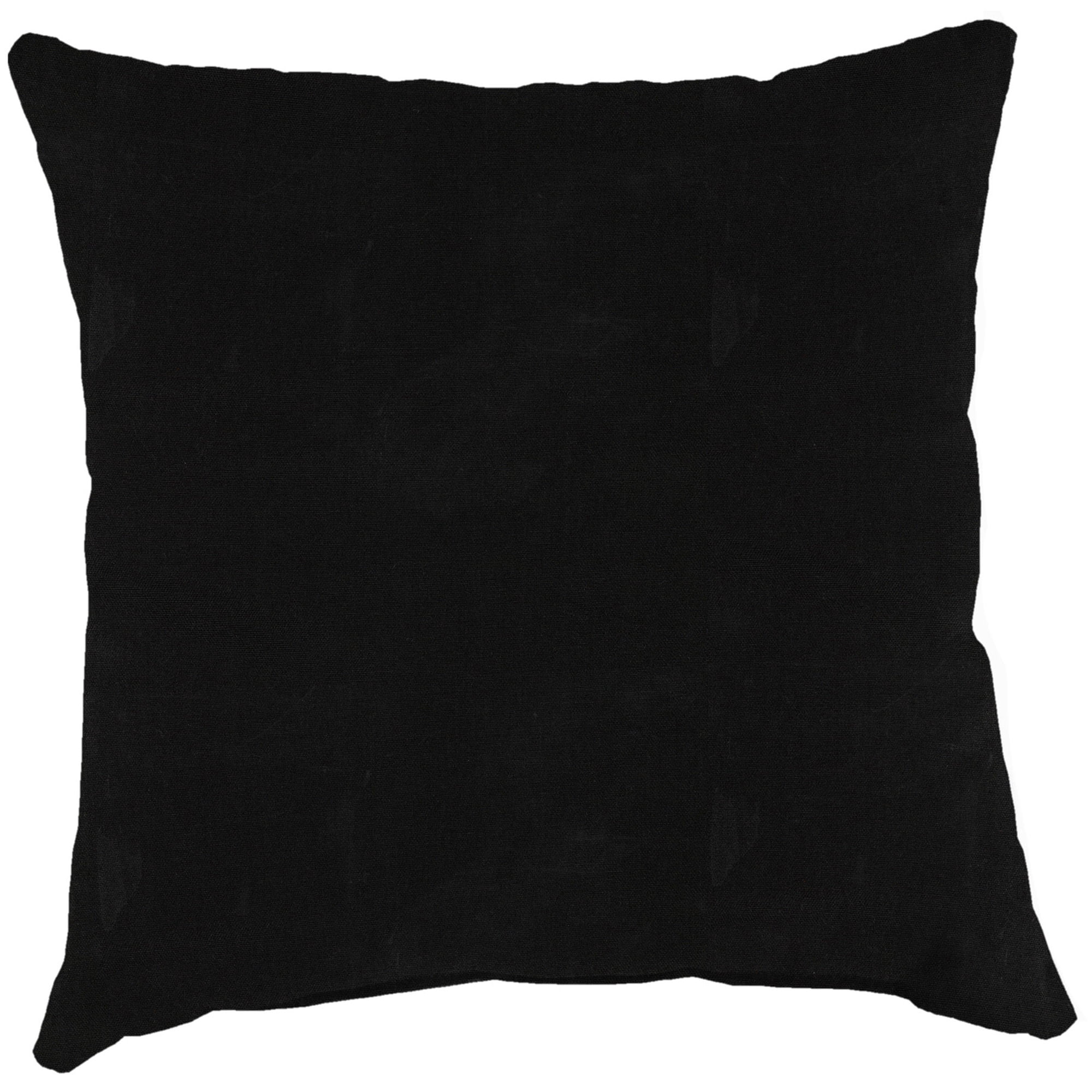 Jordan Manufacturing 20" x 20" Canvas Black Solid Square Outdoor Throw Pillow (2 Pack)