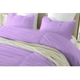 thumbnail image 3 of DNG Creations 5 Piece Ruched Pattern Duvet Cover 100% Egyptian Cotton, 800 TC- With Zipper Closure & Corner Ties ( Solid Lilac - Oversized Queen ), 3 of 3
