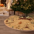 thumbnail image 5 of Rateoe Brown Mushrooms Pattern Christmas Tree Skirt with Ties , Christmas Tree Decorations, Farmhouse Christmas Decor Xmas Holiday Decorations-48", 5 of 6