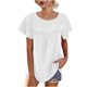 thumbnail image 1 of Moda mujer verano Casual cuello redondo manga corta con volantes Color sólido Tops blusa Fridja hjk936, 1 of 6