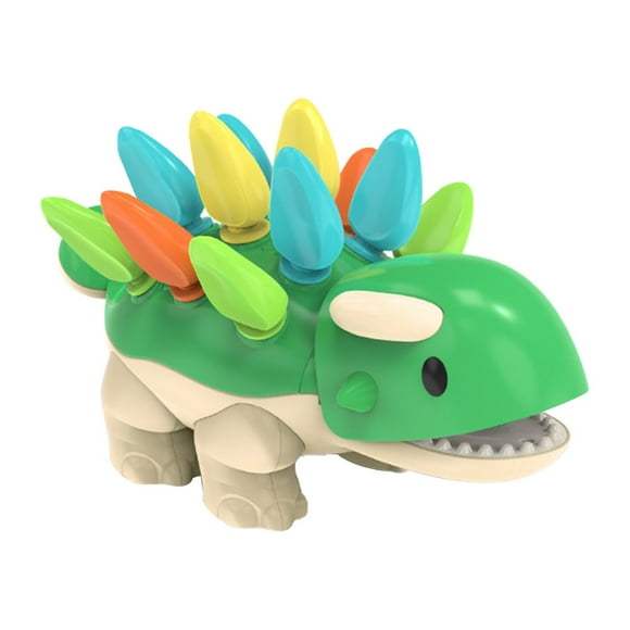 AMERTEER Spike The Ankylosaurus SensoryToys,Sorting Stacking Dino Color Recognition Montessori Fine Motor Skills Educational Gift Game Toys for Boys and Girls 3-6 Years