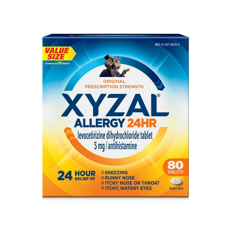 Xyzal 24 Hour Allergy Relief Medicine, Original Prescription