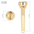 thumbnail image 2 of Baweave 17c Gold Plated Trumpet Tenor Mouthpiece Euphonium Instruments Student Golden, 2 of 8