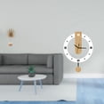 thumbnail image 2 of Escultura de hoja de metal abstracta nórdica con números , reloj de pared acrílico, adorno para decoración creativa de mesa, hogar, fiesta, sal, 2 of 8