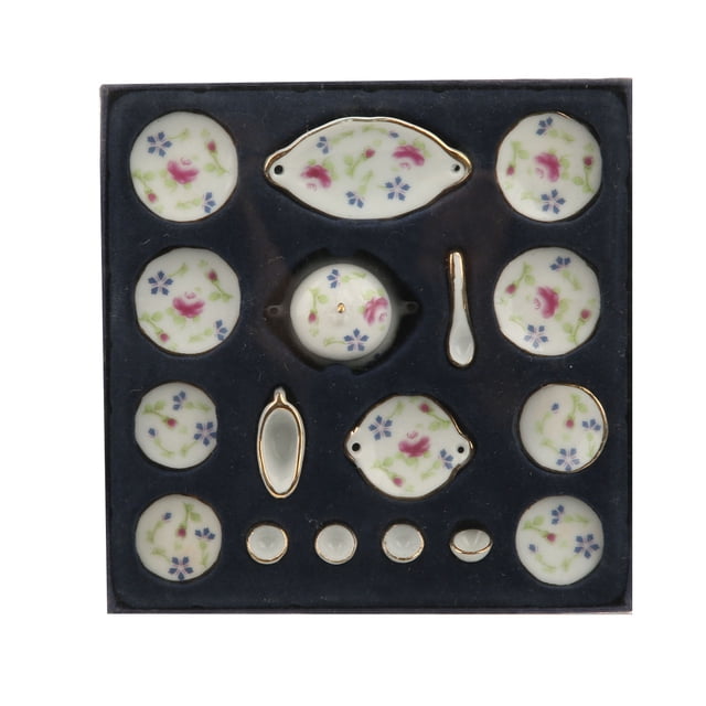 Mini Ceramic Tea Set, Miniature House Tea Set, Overall Looks Elegant And Exquisite Simulation Appearance, For Kids Home Toys Gifts