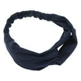 thumbnail image 6 of Unique Bargains Stripes Elastic Cross Headwrap Navy Blue, 6 of 6