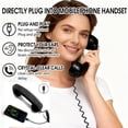 thumbnail image 3 of Retro Phone Handset Type C Telephone Wired Handsets Ideal For Landline And Mobile Use Bluetooth Function For Video Calls And Meetings, 3 of 8