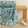 thumbnail image 4 of Soimoi Green Cotton Voile Fabric Star & Snowflakes Text Printed Craft Fabric by the Yard 42 Inch Wide, 4 of 7