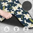 thumbnail image 3 of Honeii Lilies Flowers Print Car Foot Mat Four-Piece Set - Front & Rear Universal Car Floor Mats for SUVs, Trucks, Sedans, 3 of 7