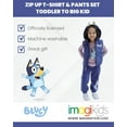 thumbnail image 3 of Bluey Big Girls Zip Up T-Shirt and Jogger Fleece Pants 3 Piece Blue / Gray 10-12, 3 of 5
