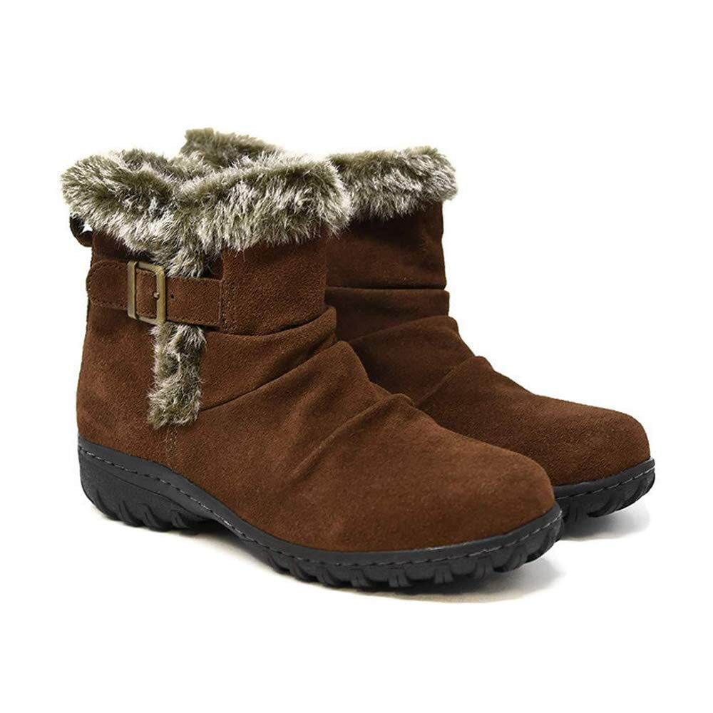 Khombu Women's AllWeather Lindsey Suede Boots (6, Brown)