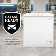 thumbnail image 4 of Igloo 5.0 Cu. Ft. Chest Freezer With Removable Basket, Free-Standing Door Temperature Ranges From-10° to 10° F, Front Defrost Water Drain, Perfect for Homes, Garages, Basements, RVs, White, 4 of 7