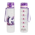 thumbnail image 2 of Veeogra Water Bottle 34Oz,Letter&nbsp;C Purple Water Bottle,Frosted Plastic Water Bottle,Leak Proof Water Bottles,Water Bottle With Time Marker,Lightweight Water Bottle With Strap,Gym Water Bottle, 2 of 7