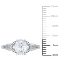 thumbnail image 2 of Everly Women's Created Sapphire and Diamond 10K White Gold Engagement Ring, 2 of 7