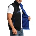 thumbnail image 4 of Ahabrexf Men's Sleeveless Casual Vest, Full Zip Stand Collar Printed Lightweight Polyester Outerwear with Zipper Pockets for Spring Autumn Daily Wear, 4 of 7