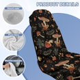 thumbnail image 5 of FOR U DESIGNS Mushroom Leaf Star Print Car Seat Towel Cover Easy to Install, 61x31 Inches Universal Fit Front Seat Protector, Multi-Purpose Towel for Outdoor Sport, Yoga, and Summer Gym Activities, 5 of 7