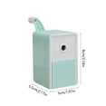thumbnail image 3 of SLYNSHome Pencil Sharpener,Manual Pencil Sharpener with Container Adjustable Point Hand Crank Sharpener - Green, 3 of 7