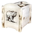 thumbnail image 2 of Montana Woodworks MWMAGVLZBEAR Montana Collection Magazine Rack with Laser Engraved Bear Design, Clear Lacquer Finish, 2 of 5
