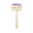 thumbnail image 3 of ANGARA Natural Bezel-Set Solitaire Cushion 3.65 ct Amethyst Ring in 14K Yellow Gold for Women (Size-10mm) | February Birthstone, Birthday, Anniversary, Jewelry Gift for Women | Natural Amethyst Ring, 3 of 9