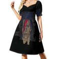 thumbnail image 2 of Vestido Ziggy de manga corta Ropa de verano para mujer Vestidos de noche para mujer, 2 of 7