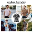 thumbnail image 4 of Kdxio Hand Drawn Snake Print Men's Short Sleeve Polo Shirt,Midweight Men's Shirt, 4 of 6